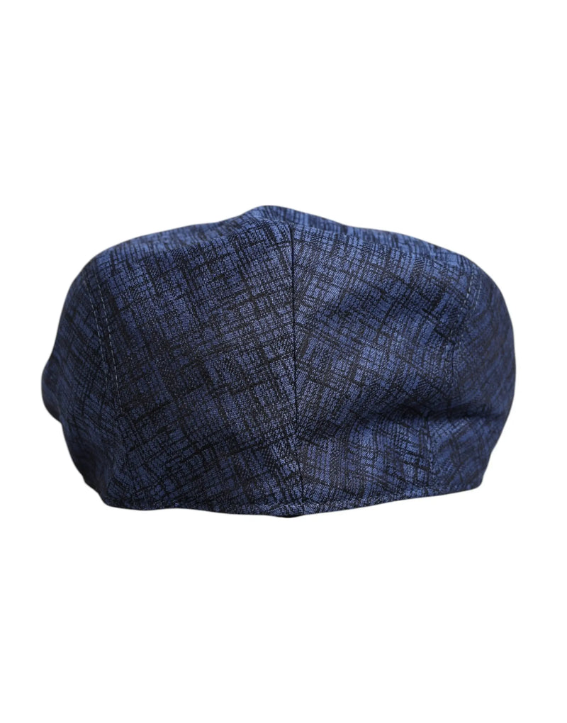 Blue Cotton Stretch Newsboy Hat Dolce & Gabbana
