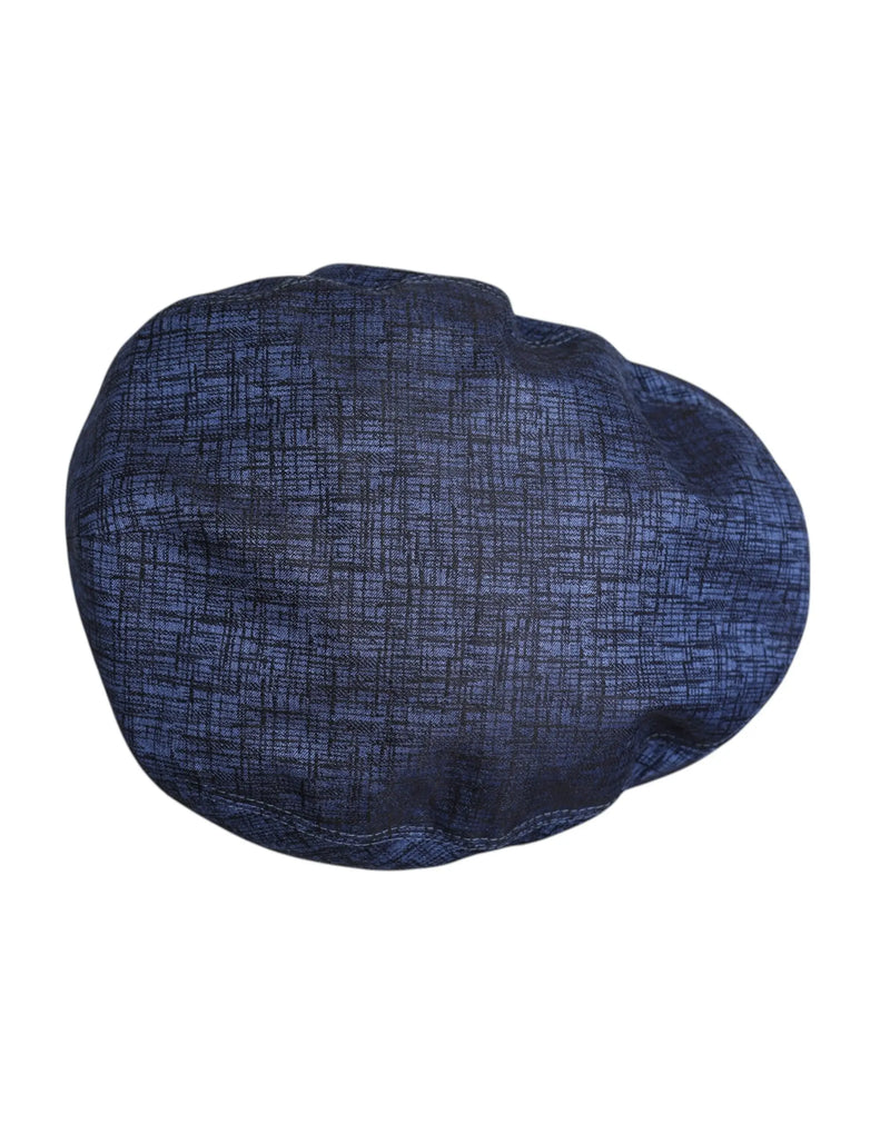 Blue Cotton Stretch Newsboy Hat Dolce & Gabbana