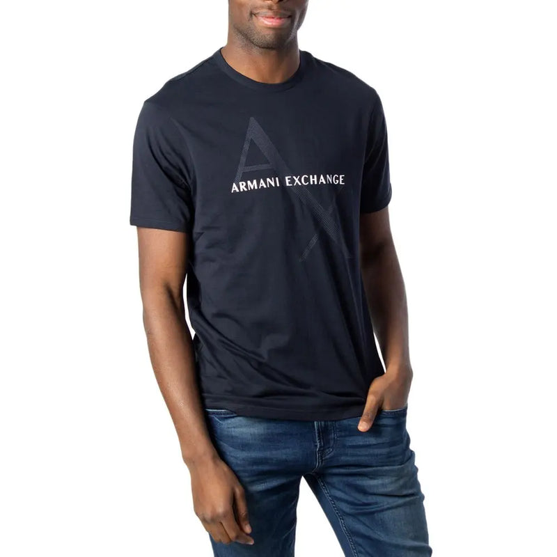 Blue Cotton T-Shirt Armani Exchange