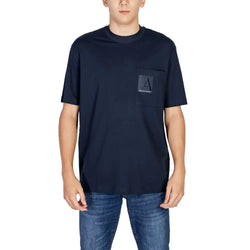 Blue Cotton T-Shirt Armani Exchange