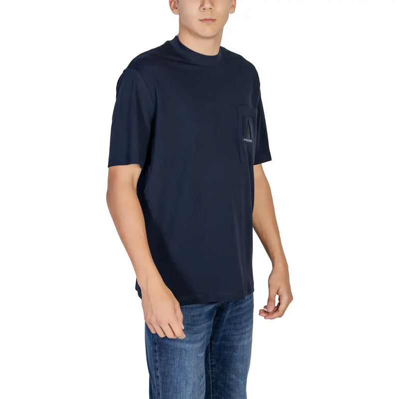 Blue Cotton T-Shirt Armani Exchange