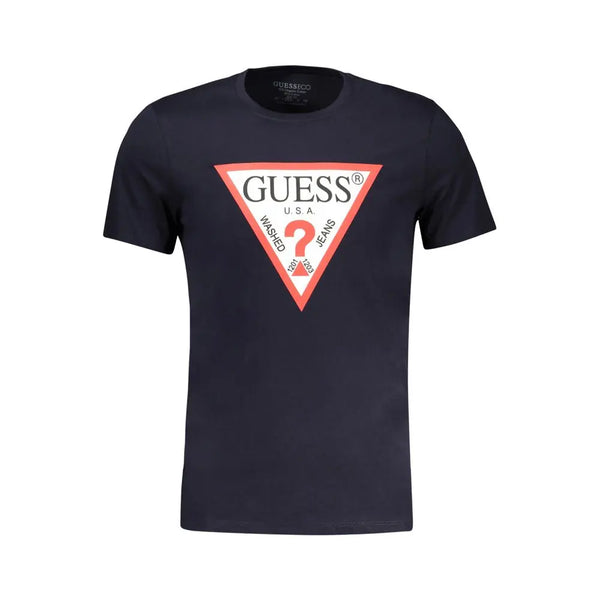 Blue Cotton T-Shirt Guess Jeans