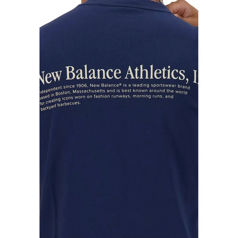 Blue Cotton T-Shirt New Balance