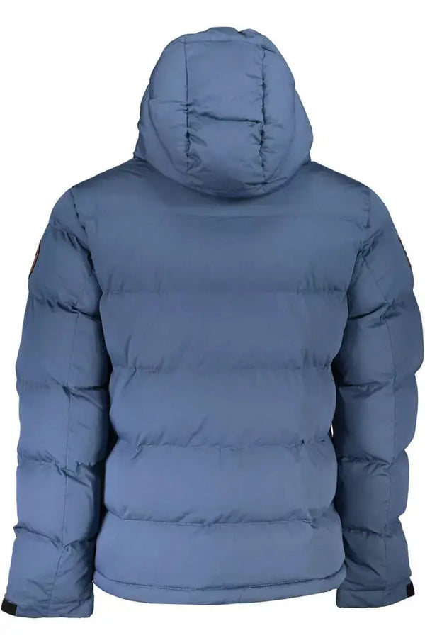 Blue Polyester Men Jacket Napapijri