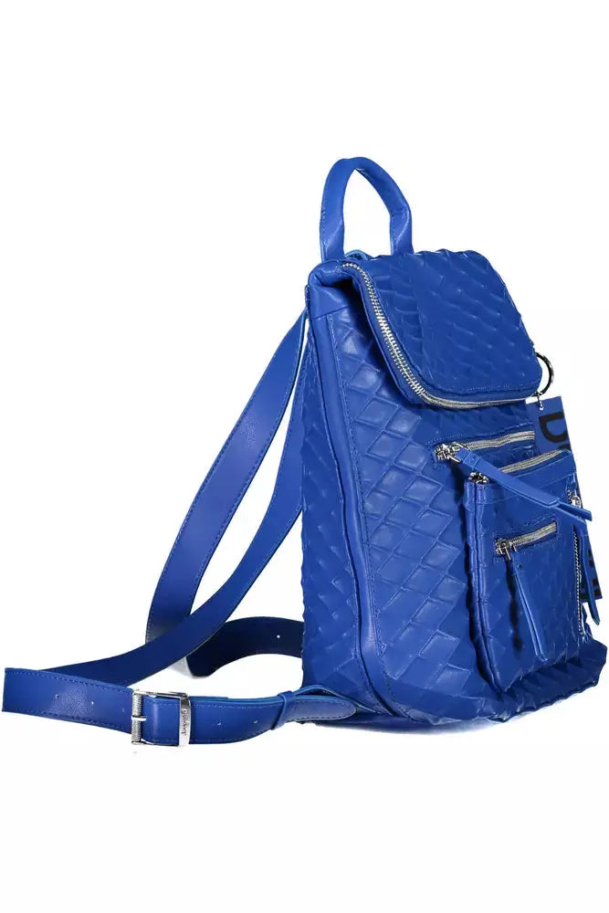 Blue Polyethylene Women Backpack Desigual