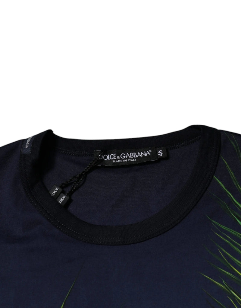 Blue Tree Print CrewNeck Short Sleeve T-shirt Dolce & Gabbana