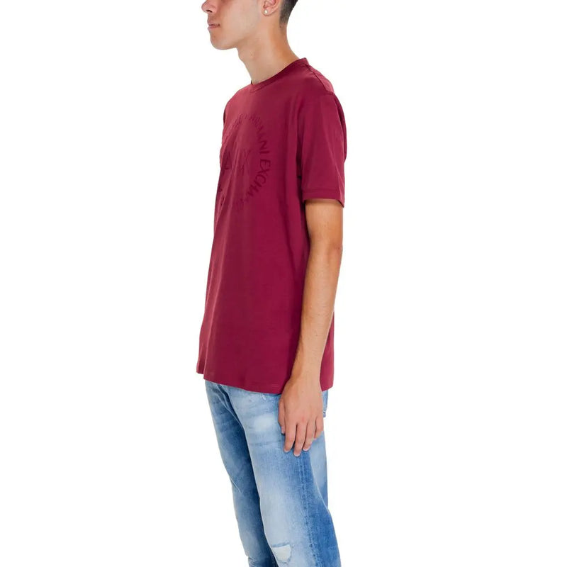 Bordeaux Cotton T-Shirt Armani Exchange