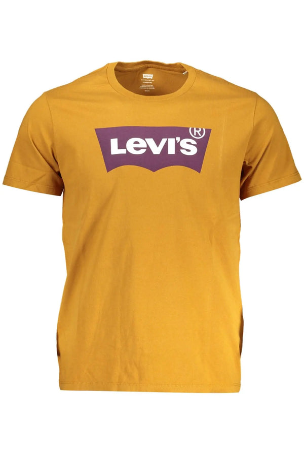 Brown Cotton Men T-Shirt Levi's