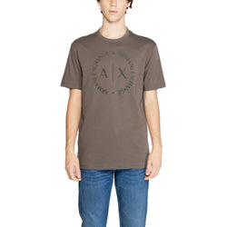 Brown Cotton T-Shirt Armani Exchange