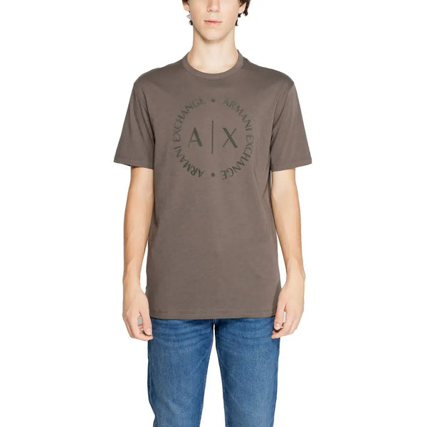 Brown Cotton T-Shirt Armani Exchange