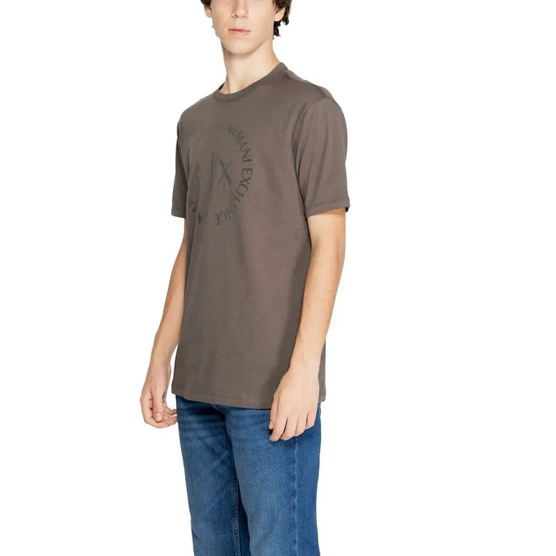 Brown Cotton T-Shirt Armani Exchange