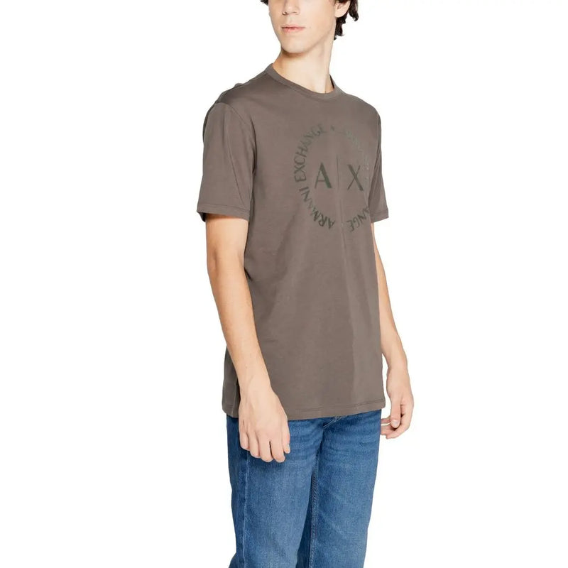 Brown Cotton T-Shirt Armani Exchange