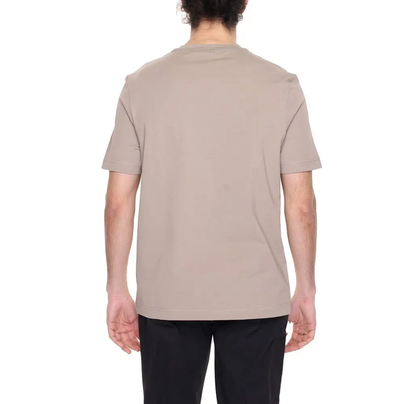 Brown Cotton T-Shirt Hugo Boss