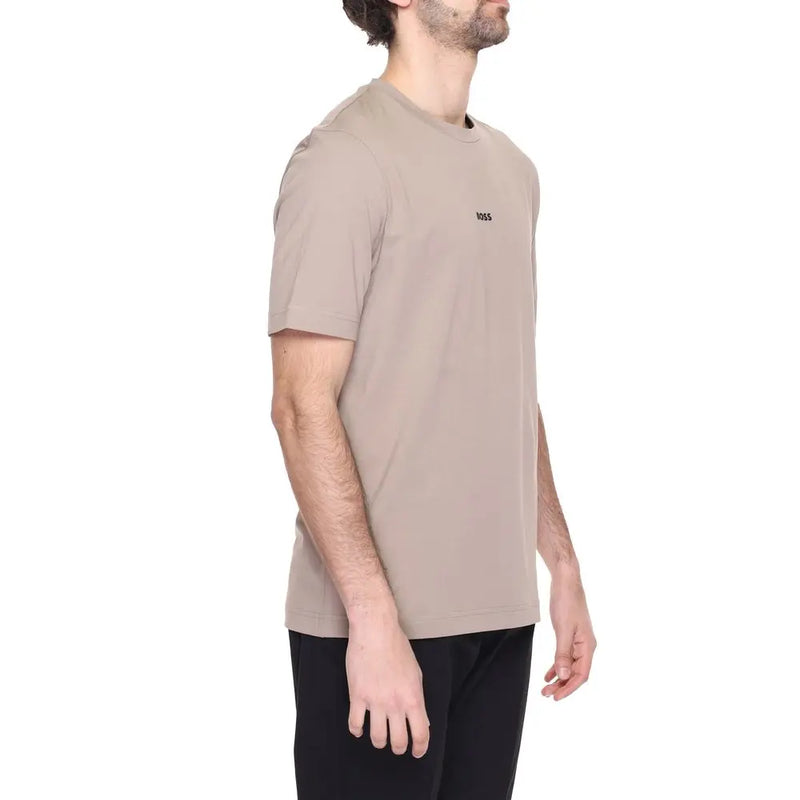 Brown Cotton T-Shirt Hugo Boss