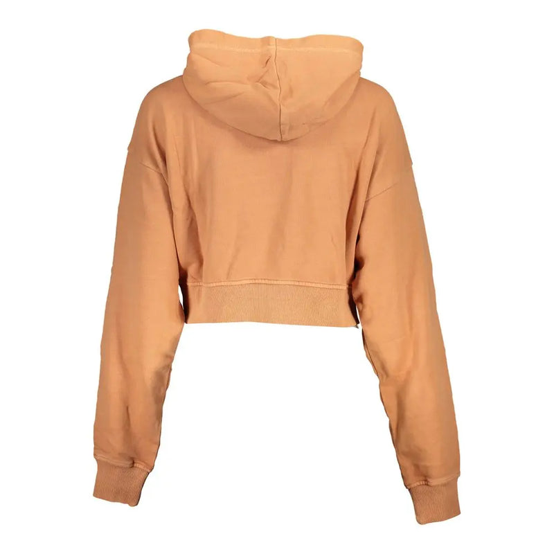 Chic Orange Hooded Sweatshirt with Embroidery Calvin Klein