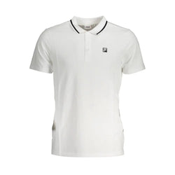 Chic White Cotton Polo with Contrast Detailing Fila