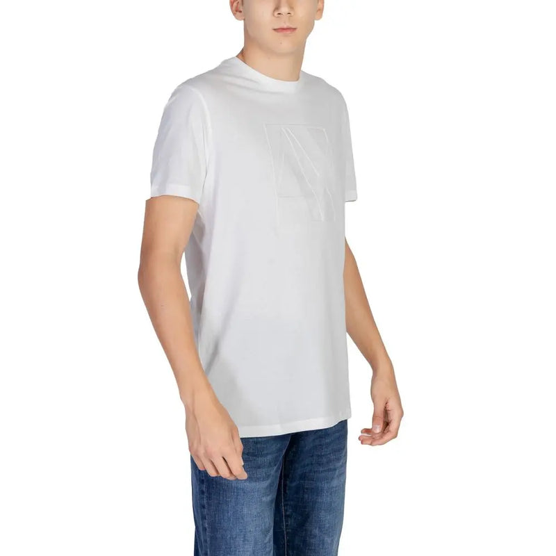 Cream Cotton T-Shirt Armani Exchange