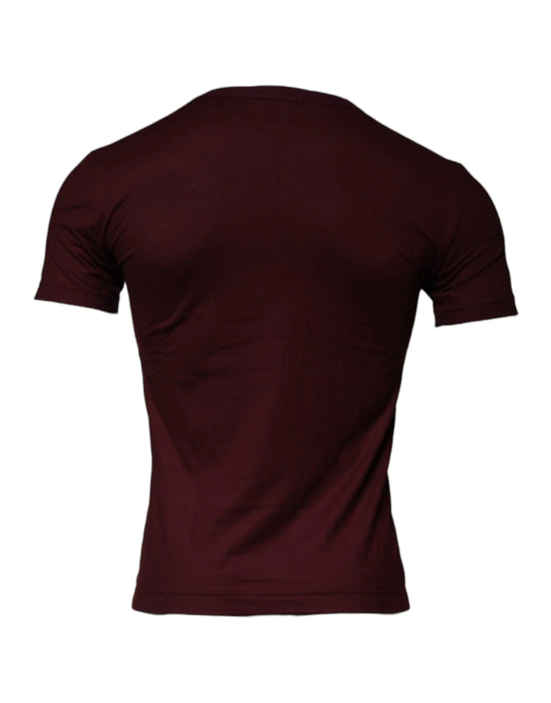 Dark Red D&G King Of Love Crew Neck T-shirt Dolce & Gabbana