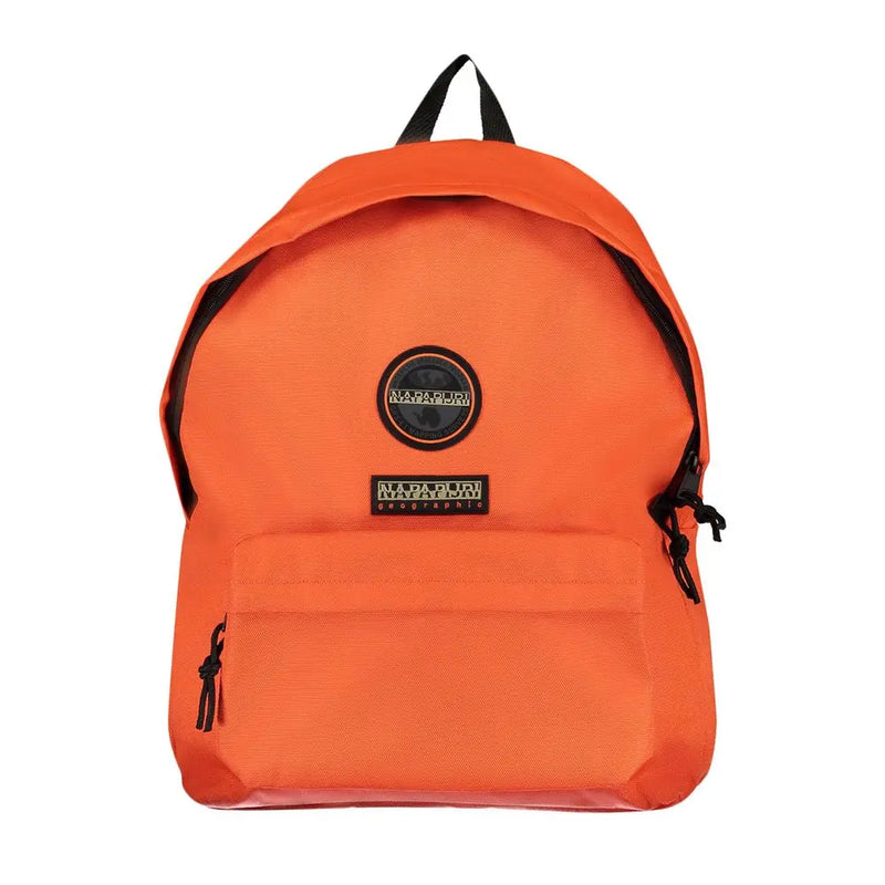 Eco-Chic Orange Backpack with Logo Design Napapijri