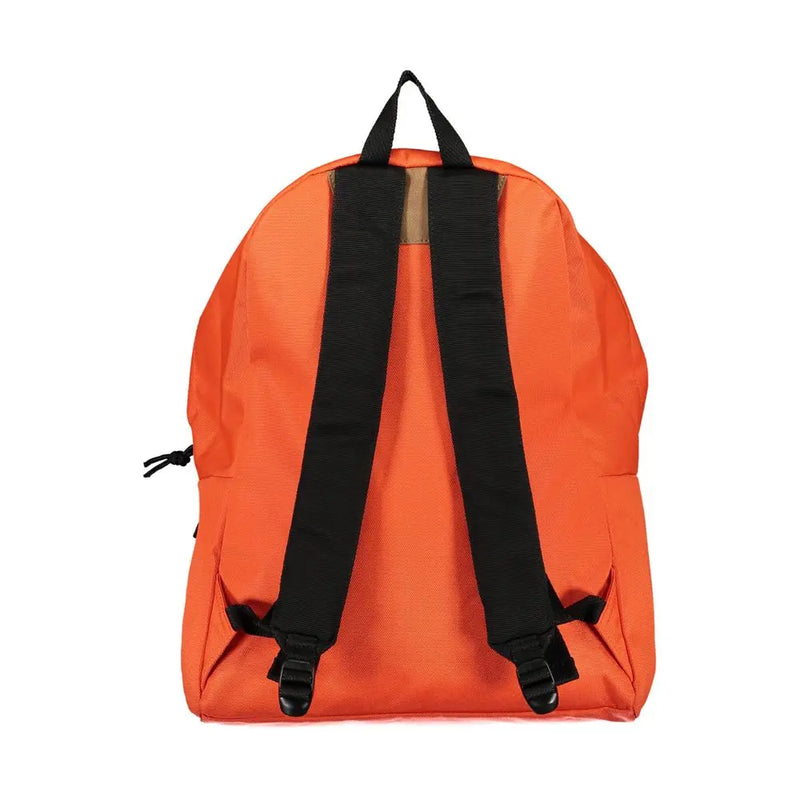 Eco-Chic Orange Backpack with Logo Design Napapijri