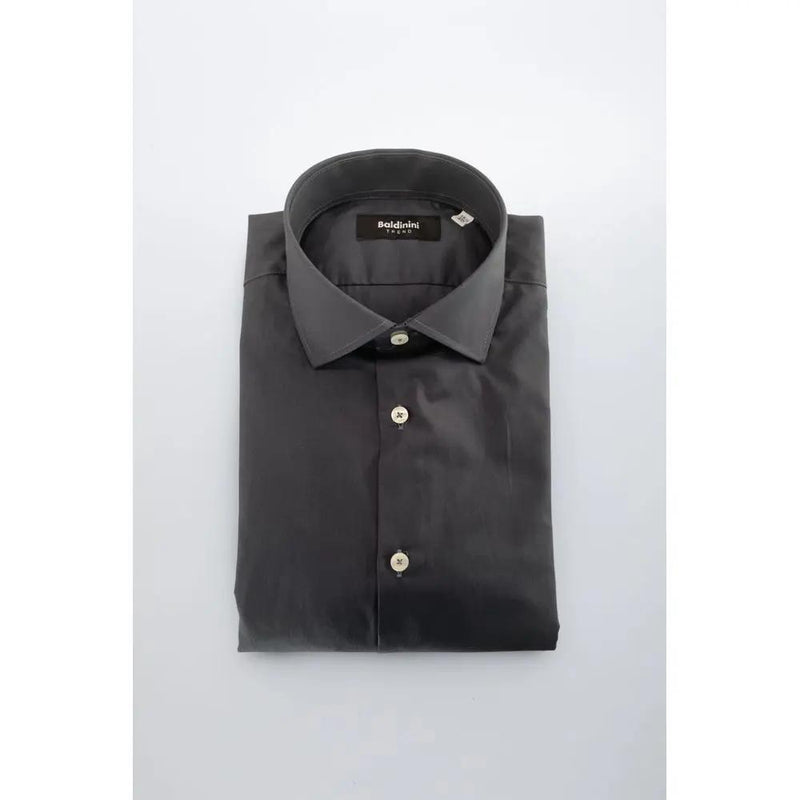 Gray Cotton Shirt Baldinini Trend