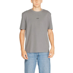 Gray Cotton T-Shirt Hugo Boss