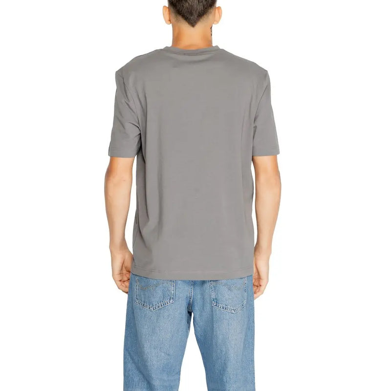 Gray Cotton T-Shirt Hugo Boss