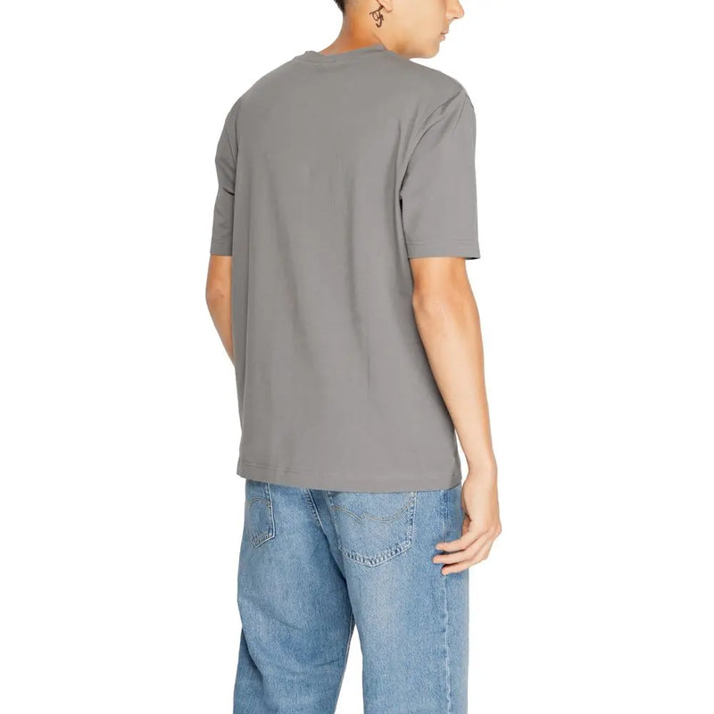 Gray Cotton T-Shirt Hugo Boss