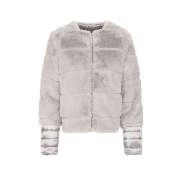 Gray Polyester Jackets & Coat Maison Espin