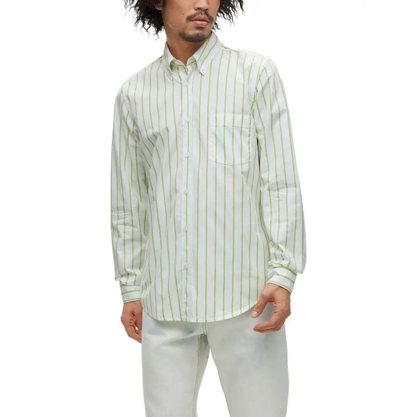 Green Cotton Shirt Hugo Boss