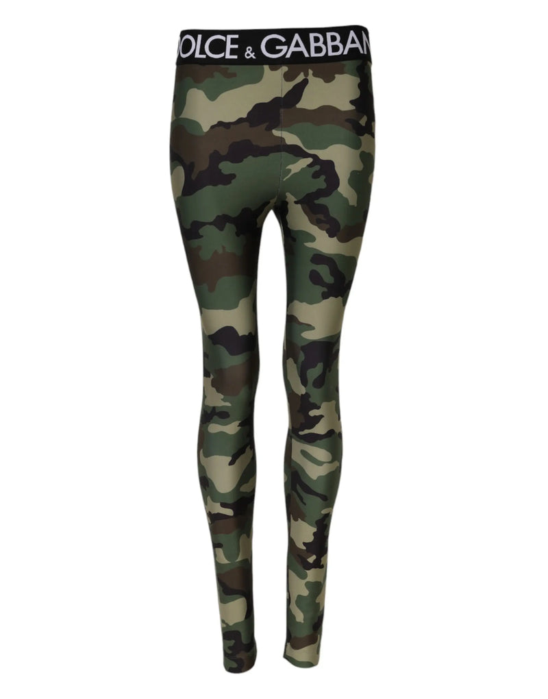 Multicolor Camouflage DG Waist Leggings Pants Dolce & Gabbana