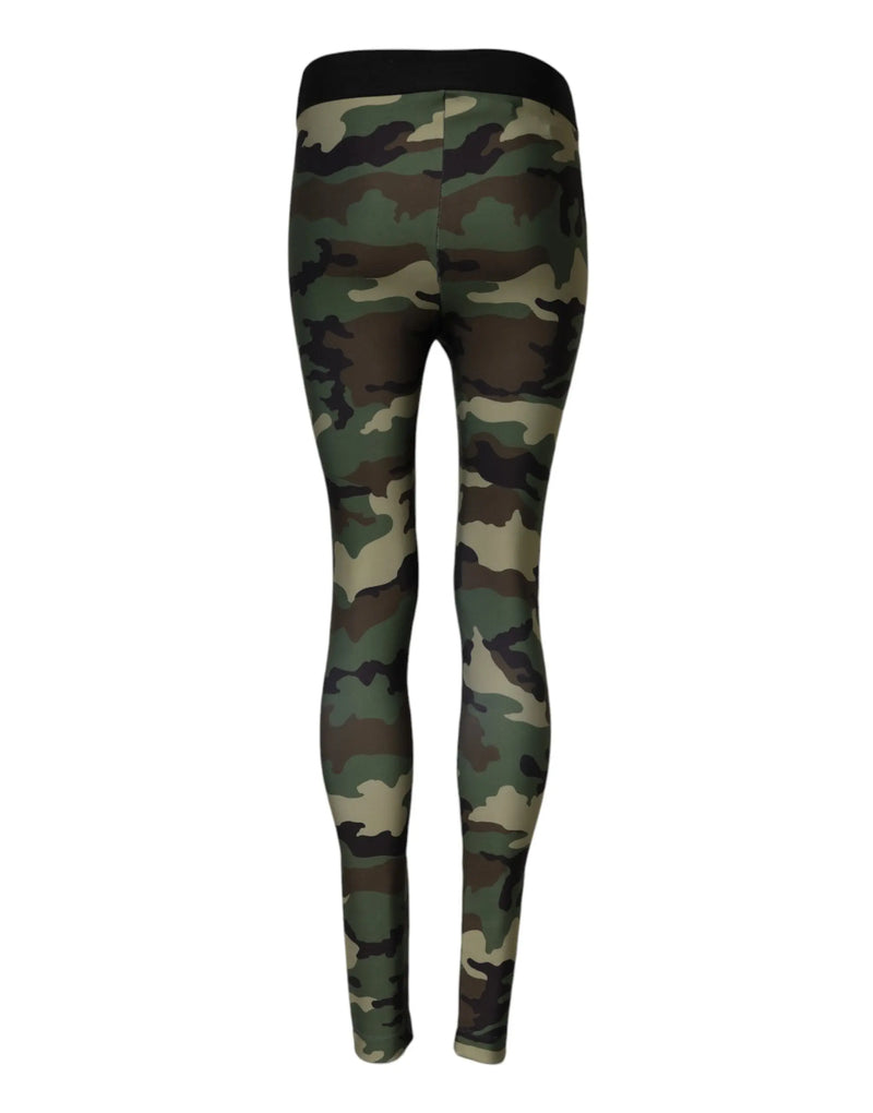 Multicolor Camouflage DG Waist Leggings Pants Dolce & Gabbana