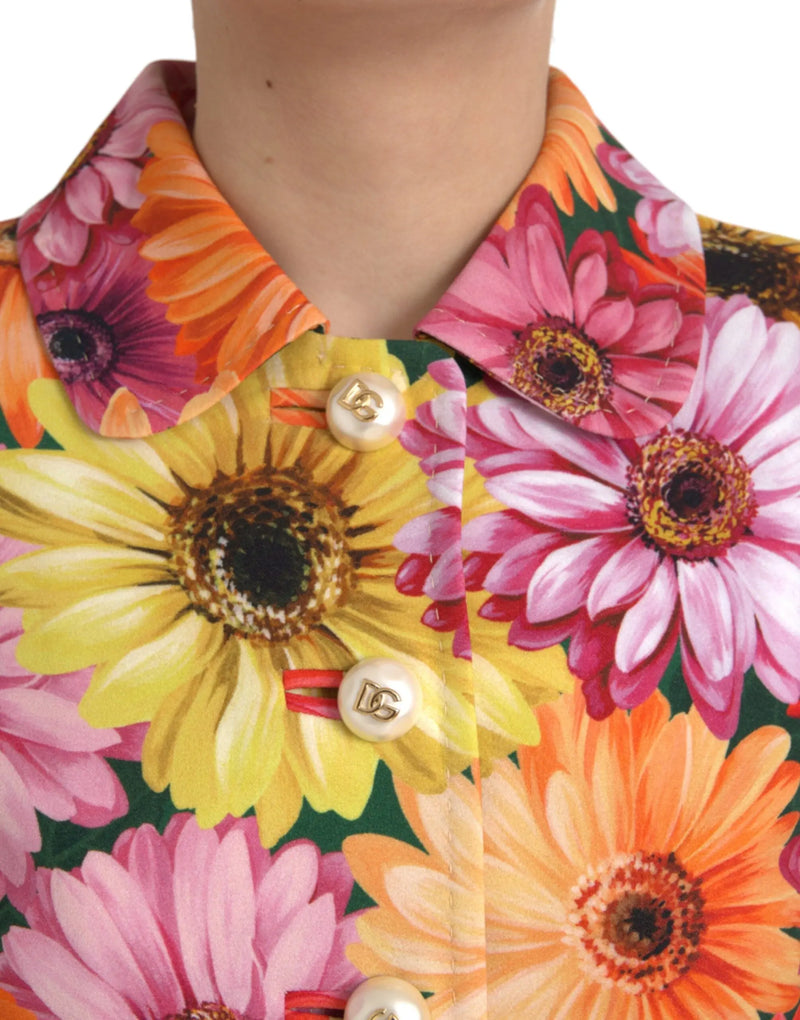 Multicolor Daisy Print Floral Fantasy Jacket Dolce & Gabbana