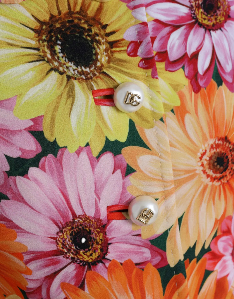 Multicolor Daisy Print Floral Fantasy Jacket Dolce & Gabbana