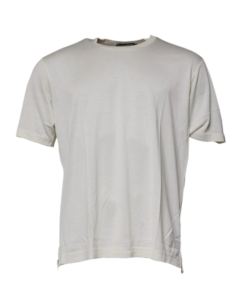 Off White Crew Neck Short Sleeve T-shirt Dolce & Gabbana