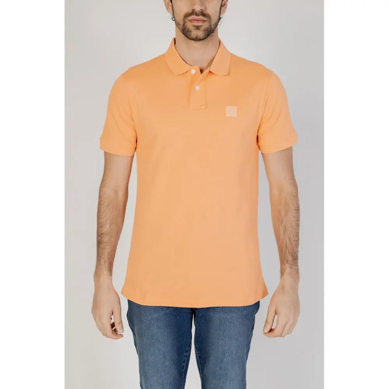 Orange Cotton Polo Shirt Hugo Boss