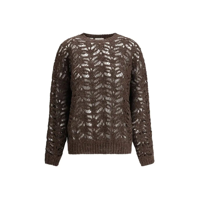 Perforated Sweater with sequins Brunello Cucinelli