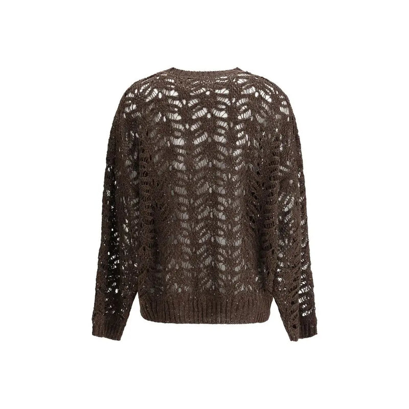 Perforated Sweater with sequins Brunello Cucinelli