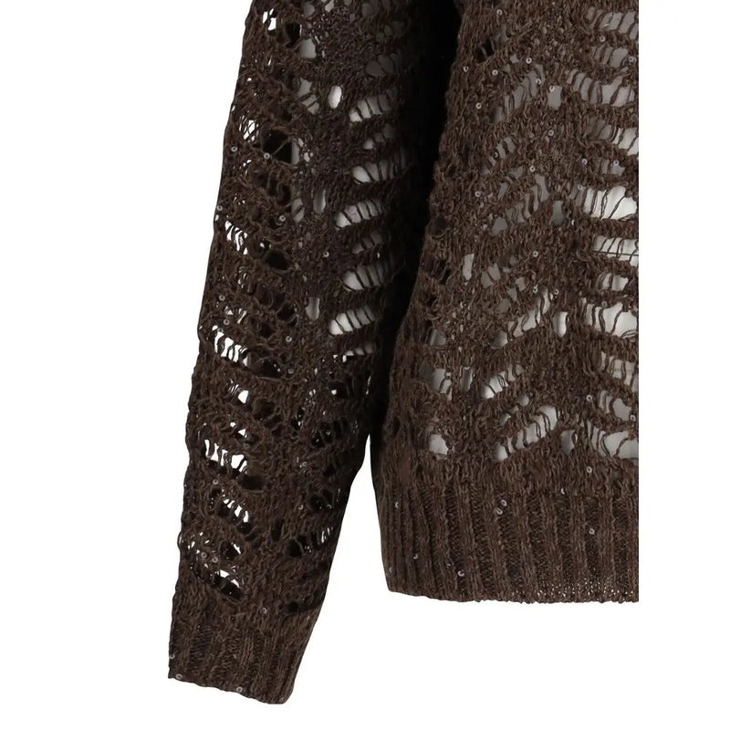 Perforated Sweater with sequins Brunello Cucinelli