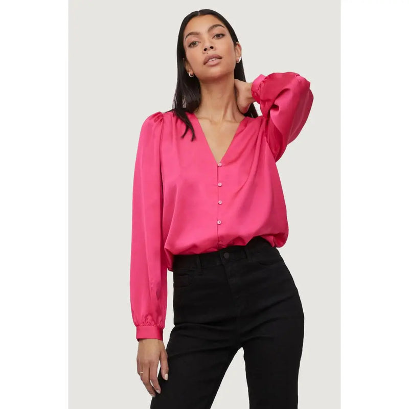 Pink Polyester Shirt Vila Clothes