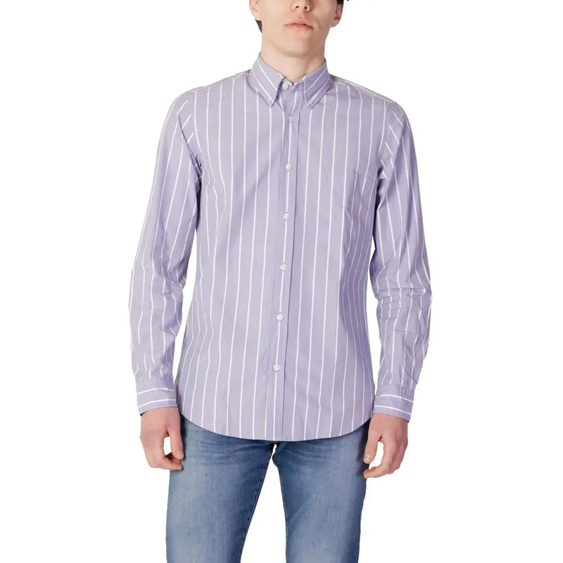 Purple Cotton Shirt Hugo Boss