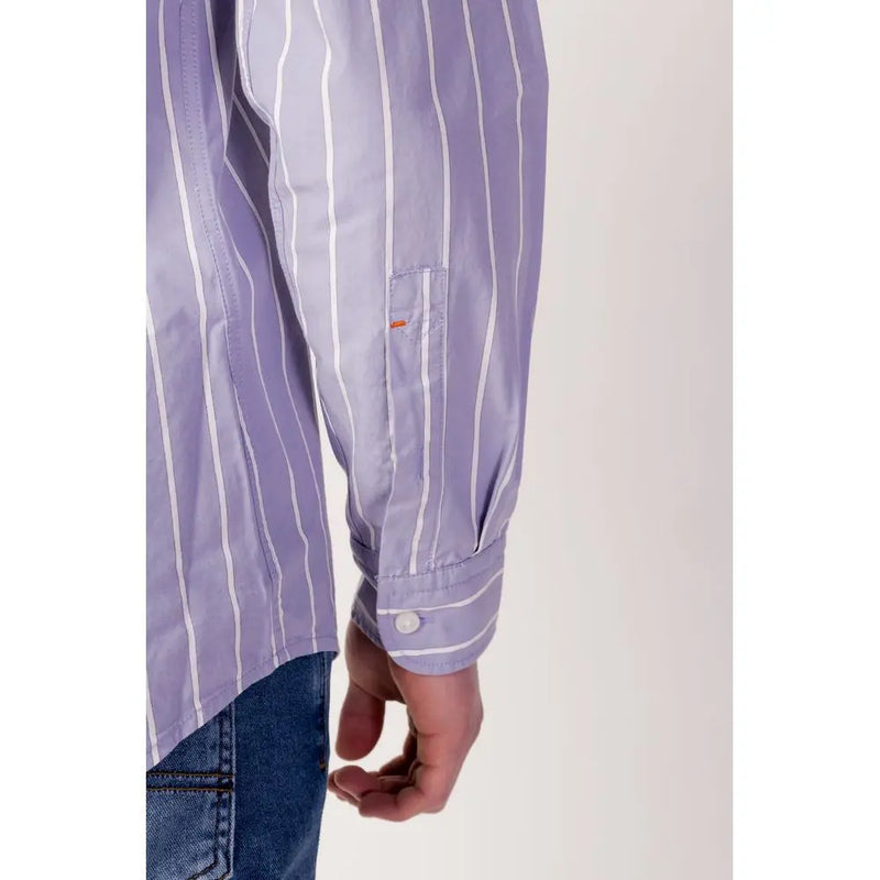 Purple Cotton Shirt Hugo Boss