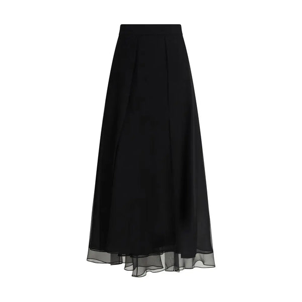 Silk crêpe midi Skirt Brunello Cucinelli