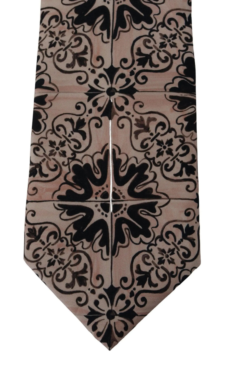 Stunning Silk Gentleman's Tie in Rich Brown Dolce & Gabbana