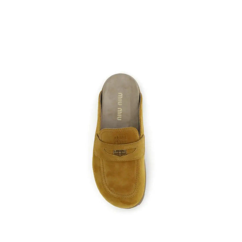 Suede Mules Miu Miu