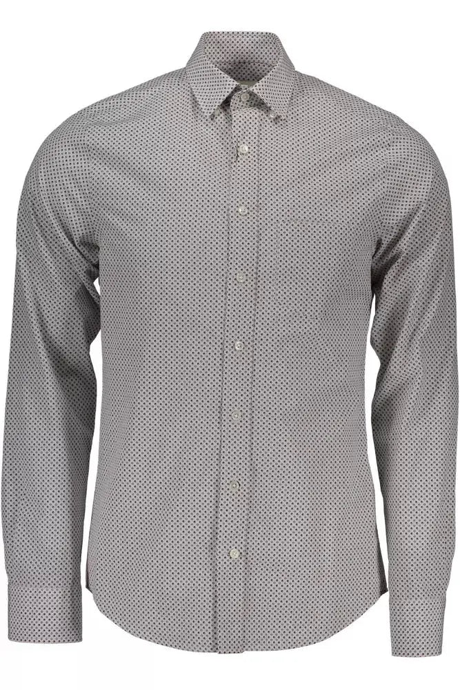 White Cotton Men Shirt Gant