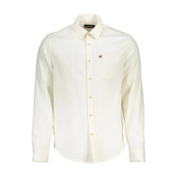 White Cotton Men Shirt Napapijri