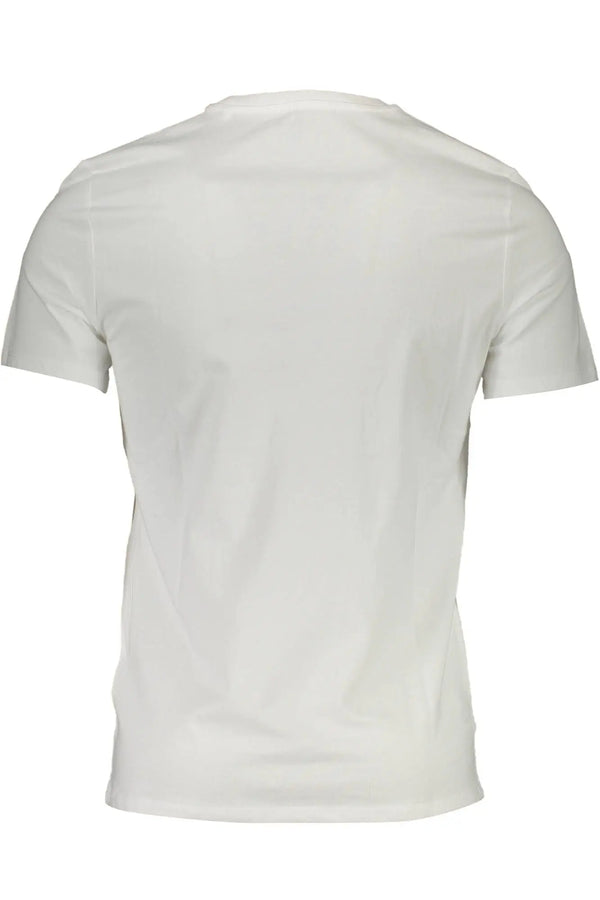 White Cotton Men T-Shirt Guess Jeans