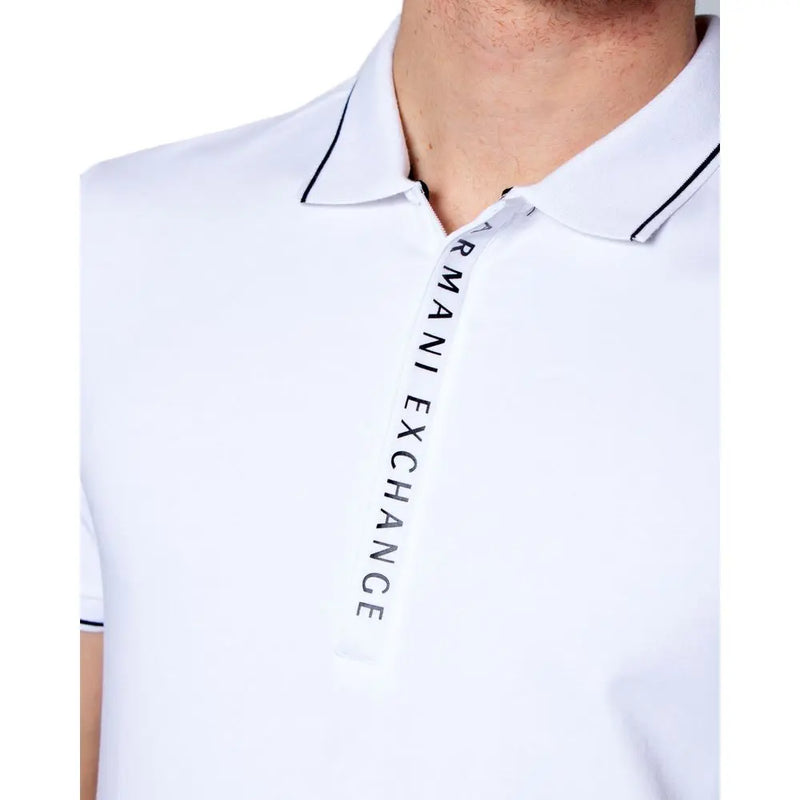 White Cotton Polo Shirt Armani Exchange