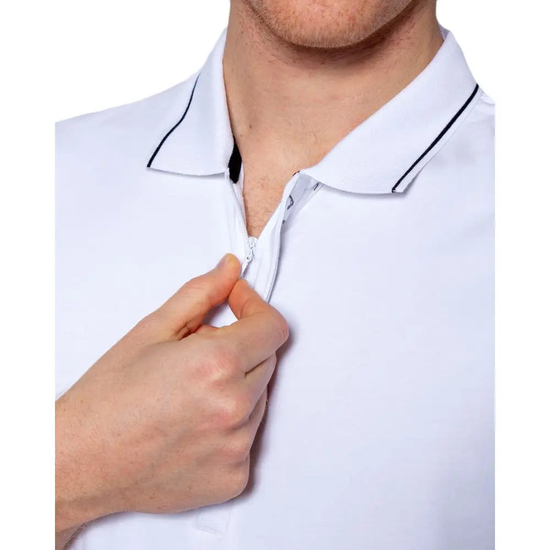 White Cotton Polo Shirt Armani Exchange